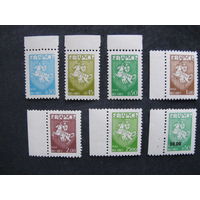 Марки РБ, первый стандартный выпуск (##14-16, 21, 22, 27, 63)