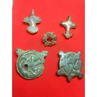 Калита. Застежки и накладки старинные на калиту. С рубля , без м.ц. См. др. мои лоты.