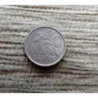 Werty71 Тринидад и Тобаго 10 центов 1998 Цветок Гибискус