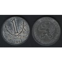 Богемия и Моравия km4 1 крона 1942 год (5