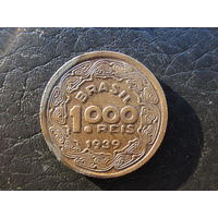 Бразилия 1000 реалов, 1939. С 20 копеек. Распродажа коллекции. Смотрите другие лоты.