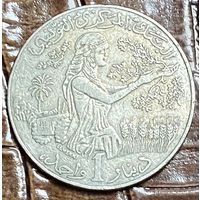 Монета. Тунис. 1 динар 1988 год