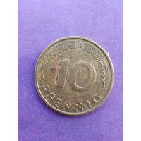 Германия ФРГ 10 пфеннигов 1989 G