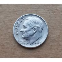 США, дайм (10 центов) 1964 г., серебро 0.900, без букв. знака