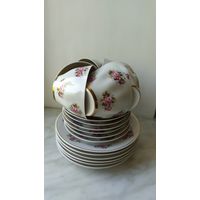 Чайный сервиз, рижский фарфор, 6 чайных трио