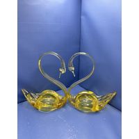 Лебеди СССР желтое стекло