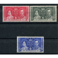 Британские колонии - Ямайка - 1937г. - коронация короля Георга VI и королевы Елизаветы - 3 марки - полная серия, MH, MLH [Mi 115-117]. #2-Bc-D-KS-2