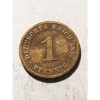 Германия 1 пфенинг 1886 J