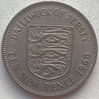 Джерси 10 пенсов 1968 г.