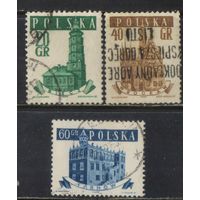Польша ПНР 1958 Городские ратуши Беч Вроцлав Тарнов Стандарт #1046-8
