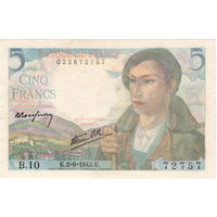 Франция, 5 франков, 1943 г.