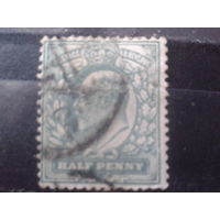 Англия 1902 Король Эдуард 7 1/2 пенни