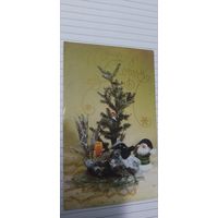 С новым годом! В. Левицкий 1989г двойная подписана