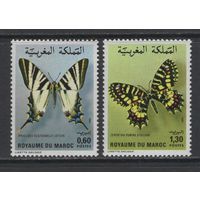 Марокко 1981** Бабочки Mi#968-969