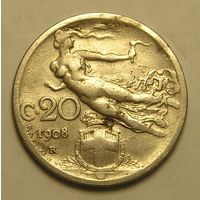 Италия 20 Чент. 1908