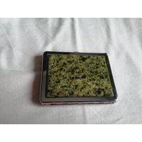 Портсигар с накладками из камня "змеевик"