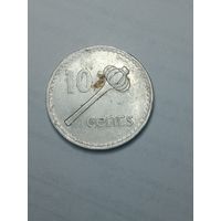 Фиджи 10 центов 1990 года .