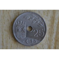 Испания 25 сентимо 1937 с 1 руб