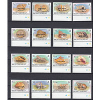 Фауна. Раковины. Монтсеррат. 1988. 16 марок (SPECIMEN). Michel N 710-725 (40,0 е)