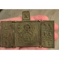 Складень. Знамение Пресвятой Богородицы.19 век. Редкая.