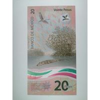 Мексика 20 полимер UNC c. рубля