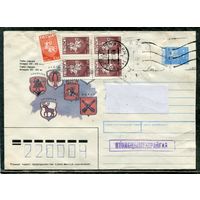 Беларусь. ХМК. Конверт п.п.Провизорий. Гербы городов. Гашение Столбцы 1993