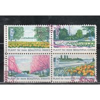 США-1969, (Мих.975-978),  гаш.  ,  Флора, Цветы, (полная серия)