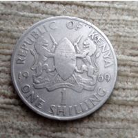 Werty71 Кения 1 шиллинг 1969