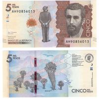 Колумбия 5000 песо 2022 год UNC