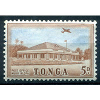 Британский протекторат - Королевство Тонга - 1953г. - ландшафты, архитектура, самолёт, 5 P - 1 марка - MH [Mi 106]. #4-B5-106-A-1