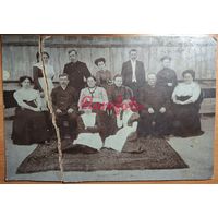 1910-е Большой формат семья с прислугой типажи ретро