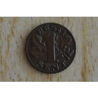 Эстония 1 сенти 1929 с 1 руб