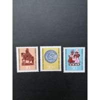 ГДР 1969 Полная серия марок "Народное искусство в Лаузице" (чистые**) Mi.1521-1523 каталог 3.50 евро