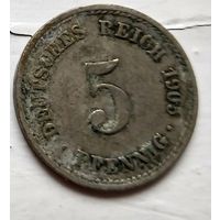 Германия 5 пфеннигов, 1905 A - Берлин 2-1-50
