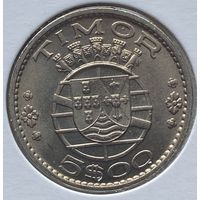 Тимор Португальский 5 эскудо 1970 г. В холдере