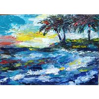 Картина мастихином, масло