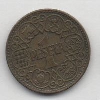 1 песета 1944 Испания. Франко