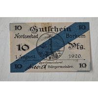 1920 год 10   пфеннигов    Германия