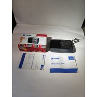 Радиоприёмник аналоговый VITEK VT-3583 GY с часами.