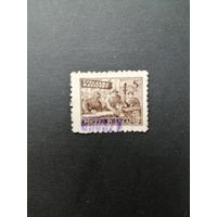 Польша 1950 Марка с надпечаткой "GROSZY" 1950 года Mi.556 "Работы по восстановлению Варшавы" (гашение без клея) Mi.663 каталог 3.00 евро