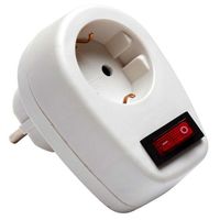 Переходник вилка-розетка 1гн. с выкл. Navigator NAD-1E 3500Вт