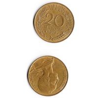 20 сантимов Франция 1978 год