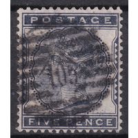 69.Br. Великобритания. Виктория. Стандарт. 5P. 1881 г. Mi.#62.