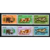 Гвинея - 1962г. - Животные - 6 марок - полная серия, MNH, номинал 20 с полосами на клее [Mi 128-133]. #O-Se-Z-1-1
