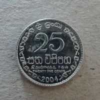 Шри-Ланка 25 центов, 2004 год,  KM# 141a ю