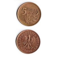 5 грошей Польша 2004 года
