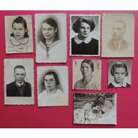 Фото 1920-1930-е гг (5*4 см), 9 шт.