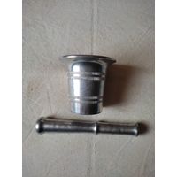 Ступа, ступка с пестиком, СССР, алюминий. См. описание.