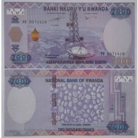 Руанда 2000 франков 2014 года UNC