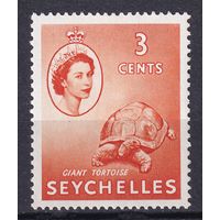 104.BrKSe. Великобритания. Колонии. Сейшельские острова. Елизавета II. Местные мотивы. 3C. 1954 г. Mi.#171. MNH.